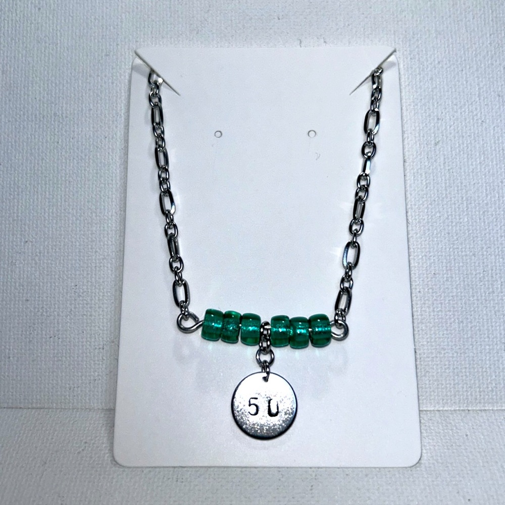 Artisan Handmade 50th Birthday Milestone Necklace Gift Modern Contemporary Boho